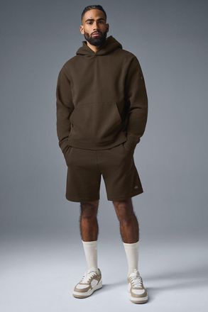 Alo | Renown Heavy Weight Hoodie in Espresso Brown, Size: XS