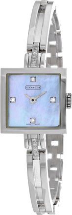 Coach Womens Mother of Pearl Quartz Blue MOP Dial Watch