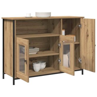 Berkfield Home Sideboard Artisan Oak 100x35x75 cm Engineered Wood in Brown | Size: 100 x 35 x 75 cm