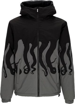 Octopus Zwarte Laagjas met Capuchon - Heren - Winterjassen - Zwart - XS - Polyester - Jassen