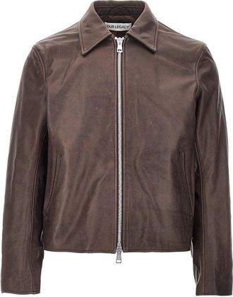 Our Legacy Waxed leather jacket Man 50