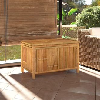 Berkfield Home Garden Storage Box 90x52x55cm Bamboo in Brown | Size: 90 x 52 x 55 cm