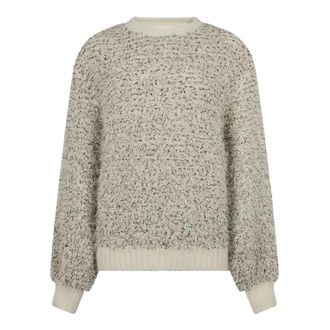 Silvian Heach Giustin Ronde Hals Trui - Dames - Ronde hals truien - Beige - M - Katoen - Truien & Vesten