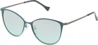 Police Womens SPL190 54 54KB1X Sunglasses - Green - One Size