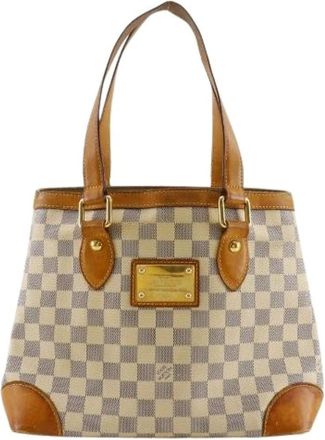Louis Vuitton Pre-owned Hampstead PM Damier Azur Tote Bag - Dames - Vintage Handtas - Beige - ONE Size - Vintage