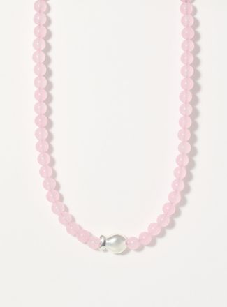 Clio Blue Womens Fish pink bead necklace