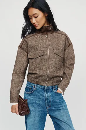 Central Park West Heritage Funnel Neck Jacket