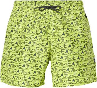 Emporio Armani Gele Strandkleding Splash Stijl Mannen - Heren - Strandmode - Geel - S - Badmode