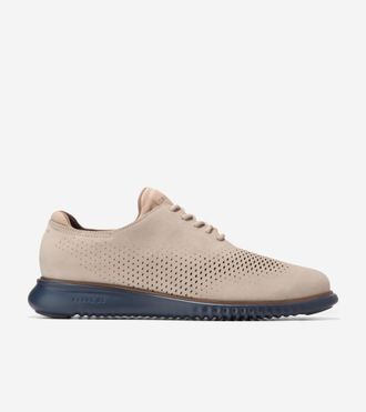 Cole Haan Mens 2.ZER&Oslash;GRAND Laser Wingtip Oxford Shoes - Brown Size 10.5