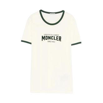 Moncler T-Shirts, female, White, Size: M SS T-Shirt
