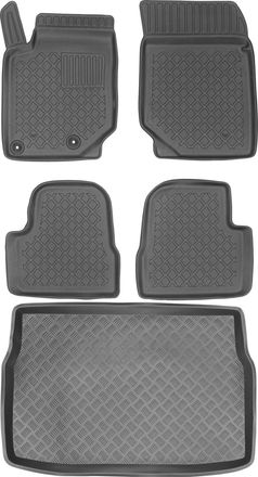 OEM Peugeot 208 Ii Hatchback A Partir De 2019 Set - Alfombrillas Para Coche + Alfombrilla Para Maletero
