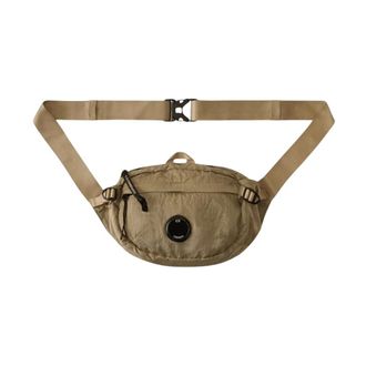 C.P. Company C.p. Company, Tassen, Heren, Grijs, ONE Size, Nylon, Nylon B Lens Crossbody Pack