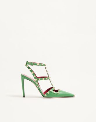 Valentino Garavani D&eacute;collet&eacute; Rockstud In Capretto 100mm Donna VERDE CHIARO 35.5