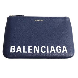 Balenciaga Pre-owned Ville Leather Clutch Bag - - Pre-owned - Donna - Blu - ONE SIZE