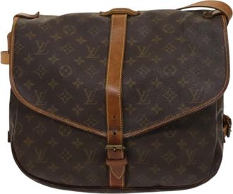 Louis Vuitton Saumur Monogram Canvas Brown Canvas Handbag (Pre-Owned)