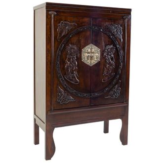 Wanderlust Deco Armario De Madera Marr&oacute;n 105x47x170