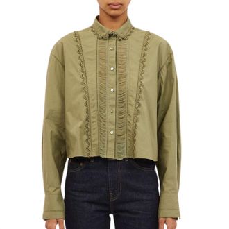 Ulla Johnson Womens Samira Blouse In Lichen