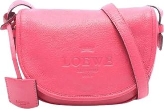 Loewe Pre-owned Heritage Leren Schoudertas - Dames - Vintage Schoudertas - Roze - ONE Size - Leer - Vintage
