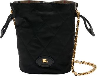 Burberry Bucket Bags, female, Black, Size: ONE SIZE Horseshoe Mini Shopper Bag