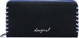 Desigual Faux Leather Zip Around Wallet in Black at Nordstrom