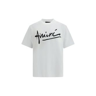 Amiri White Cotton Mens T-Shirt
