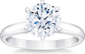 Pompeii3 1 carat - 5 carat Lab Grown Diamond Solitaire Engagement Ring 14k White Gold SZ7