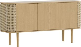 Umage Treasures Sideboard mit 3 T&uuml;ren, Eiche / Wiener Geflecht