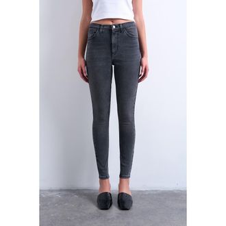 Topshop Jamie High Waist Skinny Jeans in Black at Nordstrom, Size 30 X 30