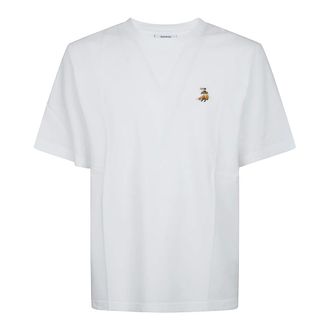 Maison Kitsun&eacute; T-Shirts, male, White, Size: M Dreaming Fox Comfort Tee-Shirt