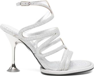 Sergio Rossi Silver Glittered Heels