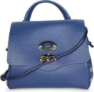 Zanellato Postina Bag - Dames - Handtassen - Blauw - ONE Size - Leer - Tassen