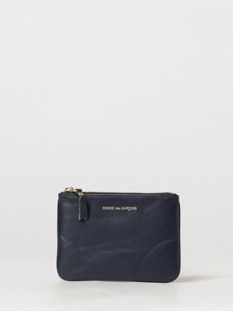 Comme Des Gar&ccedil;ons Portacarte in pelle liscia con zip e logo
