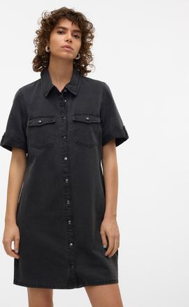 Vero Moda Jeanskleid »VMJENNIE SS SHORT DENIM DRESS NOOS« Brusttaschen