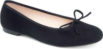 Patricia Green Skim Ballerina Flat in Black Suede at Nordstrom, Size 10