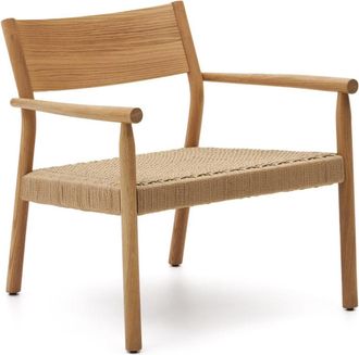 K Home Hochwertiger Massivholz Design Sessel Xalla mit Armlehnen - Eiche Natur