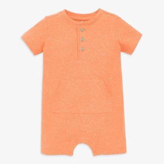 primary Baby Heathered Henley Shortie in Goldfish at Nordstrom, Size 18-24M