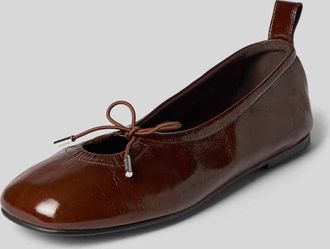 Alohas Ballerina mit Ziernaht Modell ROSALIND in Black, Gr&ouml;&szlig;e 36