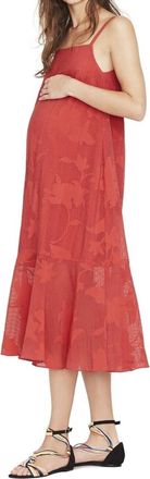 Hatch Paola Maternity Dress In Red