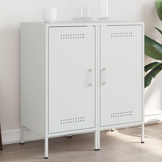 Berkfield Home Sideboards 2 pcs White 36x39x79 cm Steel | Size: 36 x 39 x 79 cm