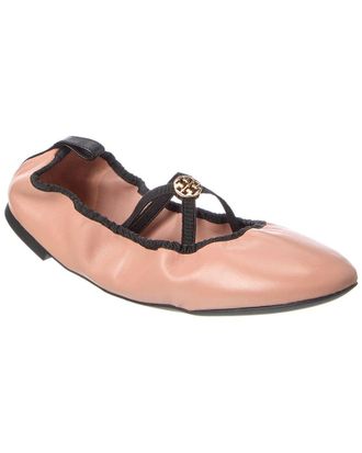 Tory Burch Soft Scrunch Leather Ballet Flat