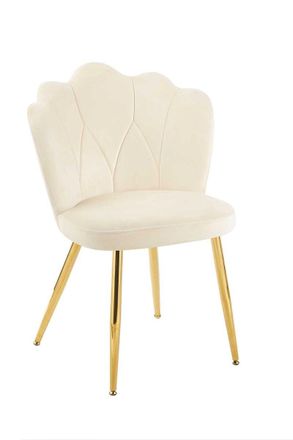 Regalos Miguel Sillas Comedor - Silla Olyra Golden Terciopelo - Beige