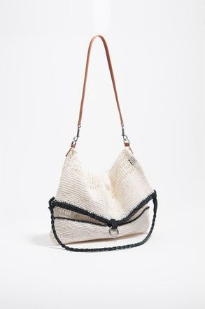 Bimba & Lola Medium Paper Shoulder Bag in White at Nordstrom