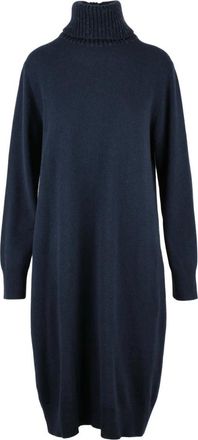 Fabiana Filippi Abito lungo in lana - Dames - Kleedjes - Blauw - XS - Kleedjes