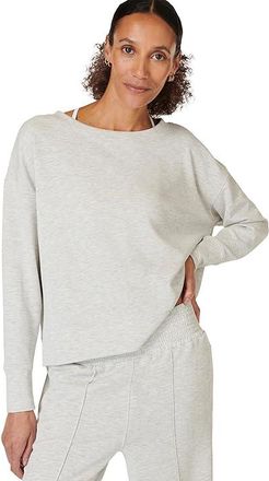 Sweaty Betty Sand Wash Cloudweight Pullover Womens Sweatshirt Ice Grey Marl : XL, Elastane/Modal/Polyester