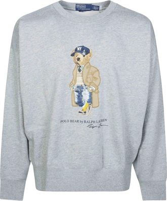 Polo Ralph Lauren Gebreide sweater - Heren - Sweatshirts - Grijs - XL - Katoen - Hoodies & sweatvesten