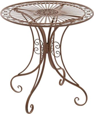Clp Tavolino in Ferro Giardino Hari antico marrone