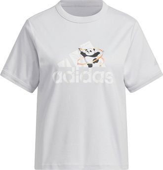 adidas (WMNS) adidas China T-Shirt Asia Sizing Grey White JI6865