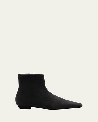 Proenza Schouler Trap Suede Zip Booties