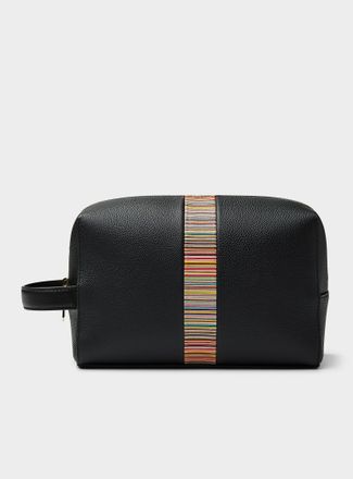 Paul Smith Mens Signature stripes leather travel case