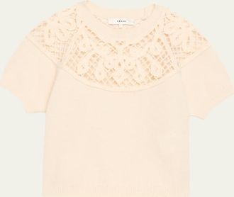 Frame Denim The Lace Gathered Sweater